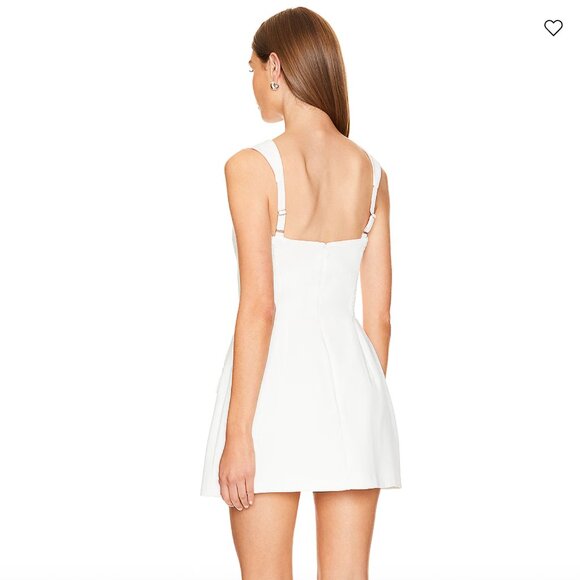 Amanda Uprichard Bethany Romper in Ivory White Mini Dress Bridal Bachelorette XL - Picture 3 of 6